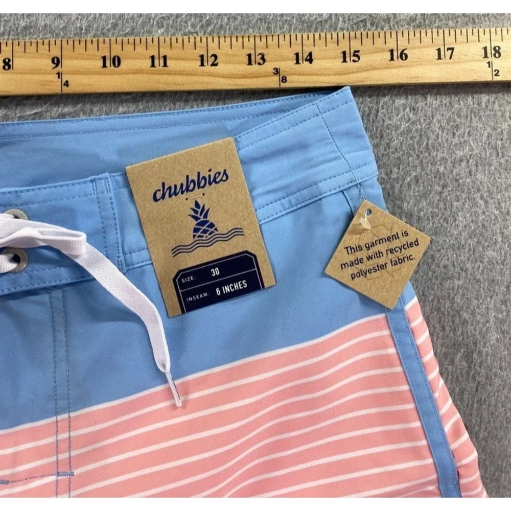 NWT Chubbies The Stripe Dreams Boardshort Mens Size‎ 30 6